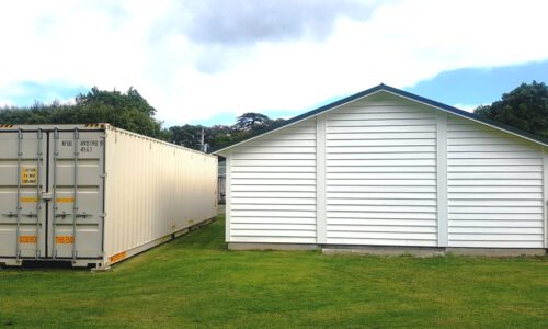 Adjacent 40ft (3m high) container for materials, supplies and equipment. Adjacent 40ft (3m high) container for materials, supplies and equipment.